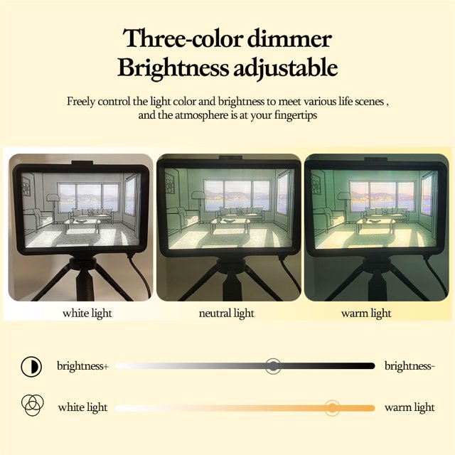 Luz Lámpara de pintura para dormitorio, luz de ambiente alimentada por USB para regalos del hogar (H)