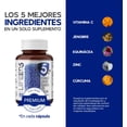 thumbnail image 4 of Suplemento Alimenticio LIFEED5 Immune Vitamina C D3 Equinace Zinc Jengibre Cúrcuma 120 Cápsulas, 4 of 7