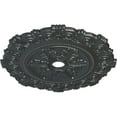 thumbnail image 3 of 33 1/4"OD x 3 5/8"ID x 1"P Scroll Medallion (Fits Canopies up to 3 5/8"), Hand-Painted Pewter, 3 of 6