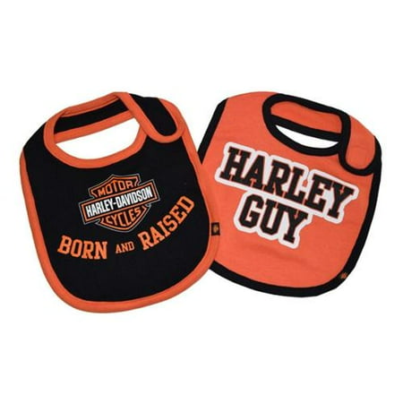 - Harley-Davidson Baby Boys' Bibs, Bar & Shield 2 Pack, Black/Orange 7059507