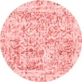 thumbnail image 1 of Ahgly Company Indoor Round Abstract Red Modern Area Rugs, 8' Round, 1 of 4