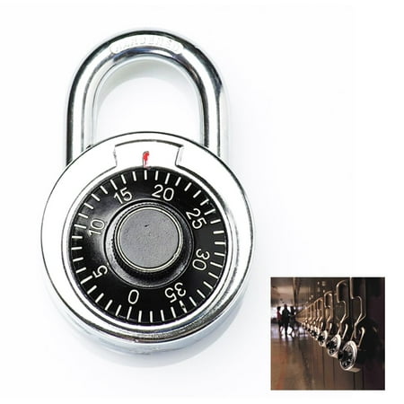 Combination Lock Dial Padlock Hardened Steel Locker Gym Bike School Travel