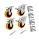 thumbnail image 2 of Ruedas giratorias de 4 piezas Ruedas de placa para equipos Carros de banco de trabajo Estilo C, 2 of 8