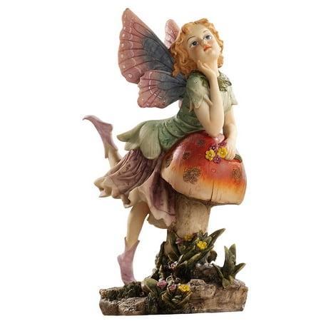 Design Toscano The Fairy Dust Twins Garden Collection: Mushroom