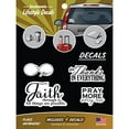 thumbnail image 2 of Religious Faith Vinyl Stickers - 4 Piece Decals Car Window Decals - Vinyl Car Sign Sticker - All Weather Proof - Pray More - Faith Infinity Love – Easy to Put On Car, 2 of 4