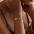 thumbnail image 2 of Fasjewly 925 Sterling Silver Heart Charm Bracelet, Bow Knot Crystal Birthstone Bracelets Jewelry Christmas Birthday Valentine's day Gift for Women/ Her /Mom, 2 of 10