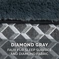 thumbnail image 4 of Furhaven Funda de repuesto para cama para perro, cómoda funda de felpa y decoración estilo sofá, lavable a máquina, gris diamante, grande, 4 of 5