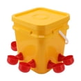 thumbnail image 3 of Bebederos para patos y gansos, barril de mano, cuenco rojo para pájaros y tornillos negros incluidos, kit de taza de agua portátil para pollos de 12 l, 3 of 8