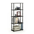 thumbnail image 4 of Furinno Rata 6-Tier Industrial Multipurpose Flat Base Shelf Display Rack with Metal Frame, Wide, Americano, 4 of 5