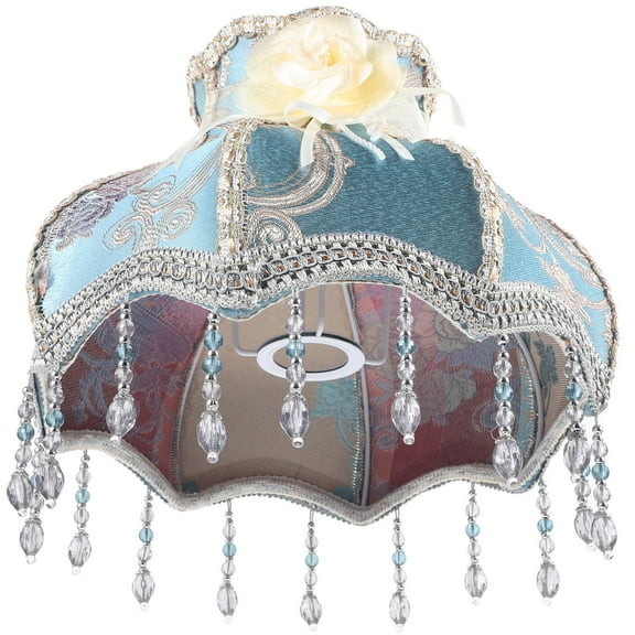 Soimiss Elegant Fabric Lampshade Scallop Fringe for Home Romantic Mood