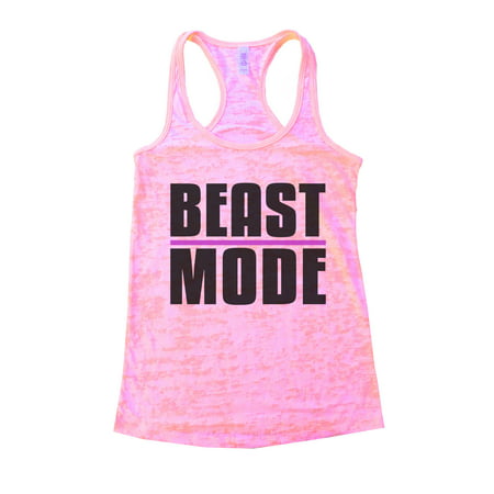 Beast Mode Womans Burnout Tank Top Gym Workout Shirt Funny Threadz Large, Light