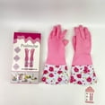 thumbnail image 2 of PsalmsJar Gloves for household use - Reusable Kitchen Dishwashing Gloves with Latex Free, Cotton lining, Waterproof, Non-Slip, Ideal for Dishes, Household Chores, and Gardening (Medium), 2 of 9