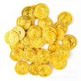 thumbnail image 3 of Joy-enlife-Monedas de oro de pirata de 50 piezas, moneda de juego de calavera de plástico, accesorios de Cosplay para fiesta de Halloween, decoración de juego de tesoro pirata, 3 of 4