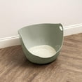 thumbnail image 4 of IRIS Cat Litter Box with High Walls and Handles, Made with Flexible Plastic, Sage Green, 4 of 9