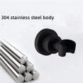 thumbnail image 3 of Hongchun Handheld Shower Holder Black Shower Head Holder Stainless Steel 360° Rotation Shower Head Holder Wall Mount Round Hand Shower Holder Hand Shower Holder, 3 of 5