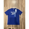 thumbnail image 2 of Reebok Men's Crew Neck Stacked Logo Short Sleeve Slim Fit T-Shirt (Vector Blue, L), 2 of 3