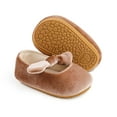 thumbnail image 6 of Niusricy Baby Girls Mary Jane Flats Bowknot Princess Dress Shoes Non-Slip Velvet Crib Shoes for Infants, 6 of 9