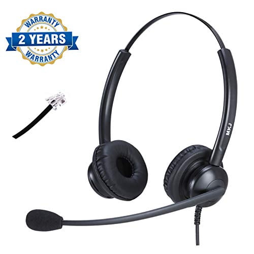 Wired Phone Headset Noise Cancelling Mic Call Center Telephone Headset