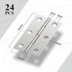 thumbnail image 5 of Paquete de 24 bisagras pequeñas para puerta, bisagras de acero inoxidable, bisagras para puerta de gabinete de bricolaje, bisagras para piano, joyero, gabinete de hardware para el hogar (44 mm * 32 mm) Ormromra BST3056069, 5 of 5