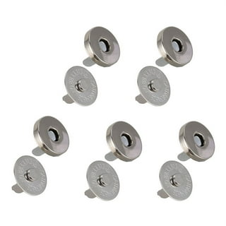 Mini Skater Silver Tone Magnetic Clasps Rivet Magnetic Buckle 14mm/18mm-for  Sewing,Craft,Bag,Clothing,Scrapbooking No Tools Required - Choose Small or