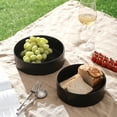 thumbnail image 3 of Stone Lain Celina Stoneware Collection Dinnerware Set, 2-Piece Serving Bowls, Black, 3 of 5