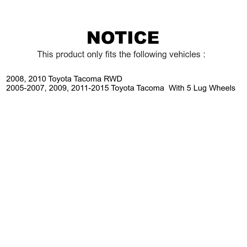 Front G-Coated Rotor & Ceramic Brake Pads for 2008-2010 Toyota Tacoma 6 Lug 