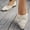 Beige, variant on Women's Mesh Ballet Flats Pointed Toe Mary Jane Flats with Bow & Flowers Slip On Comfy Sweet Flat Shoes Dressy Casual Office