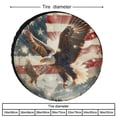 thumbnail image 2 of Camping Spare Tire Cover 14 Inch American Flag with Eagle Wheel Tire Cover for Travel Trailers Protectors Weatherproof Dust-Proof Memorial Day Patriotic for Camper Trailer Truck SUV Universal, 2 of 8
