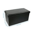 thumbnail image 5 of Achim Collapsible Storage Ottoman, Faux Leather, 30" x 15" x 15", 5 of 5