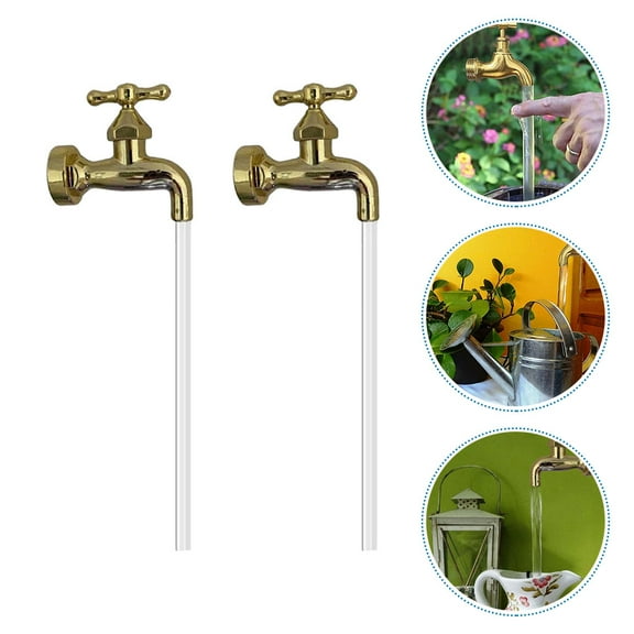 OUNONA 2-Pack Floating Outdoor Water Fountain with Invisible Flowing Faucet, Plastic Decorative Garden Pond Fountain