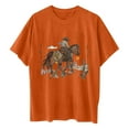 thumbnail image 4 of Womens Clothing Homenesgenics Womens Tops under $5 Women's Cowboy Competition Casual Concert T Shirts Vintage Cow Skull Graphic Tees Oversized Orange L, 4 of 7