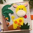 thumbnail image 4 of Libro de tela de jirafa Montessori silencioso para bebés tablero ocupado libro de fieltro 3D hábitos educativos tempranos juguete de desarrollo de conocimiento para niños, 4 of 5