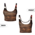 thumbnail image 5 of Lsque Rustic American Flag Wood Printed Women'S Sports Bra, Compression, Moisture Wicking, High-Impact Sports Bra For Women,Supportive sports bra-Medium, 5 of 9