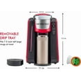 thumbnail image 6 of Mixpresso Single Cup Coffee Maker Compatible With 1.0 & 2.0 Single Cup Pods, Removable 45oz Water Tank, Quick Brewing with Auto Shut-Off, One Touch Function (Red/Black), 6 of 6
