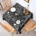 thumbnail image 2 of Black Halloween Spider Webs Square Tablecloth,Waterproof Square Table Cover,Wipeable Spillproof Washable Table Cover for Home Kitchen Party Decor 60"x60"(152x152cm), 2 of 6