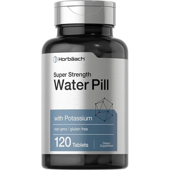 Water Pills | Super Strength Supplement for Men and Women | 120 Vegetarian Tablets | by Horbaach