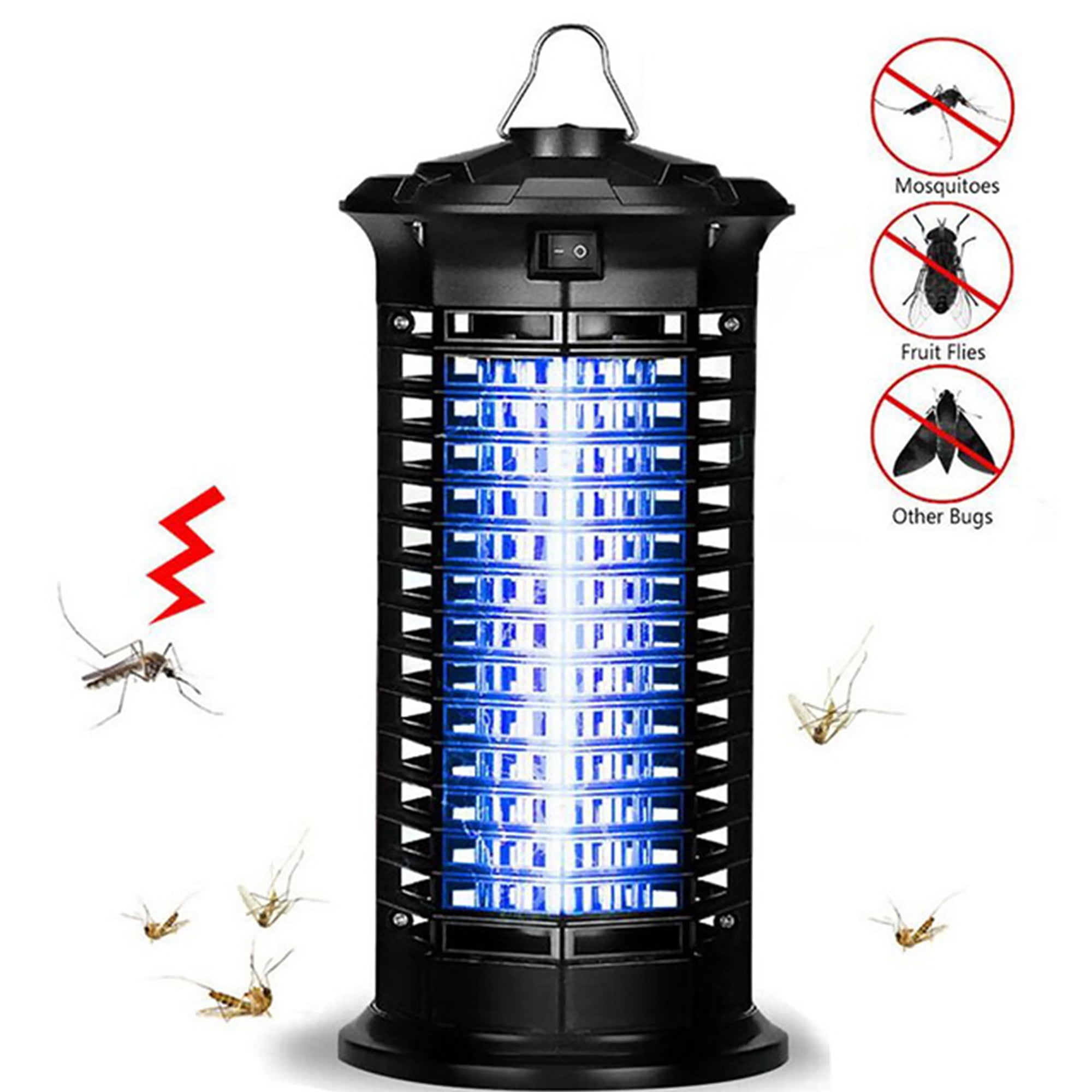 Mosquito Killer Insect Trap Pest Control Light with Switch Button Electronic UV Lamp for Indoor Outdoor Bedroom Office fomei Bug Zapper Home Updated Kitchen 