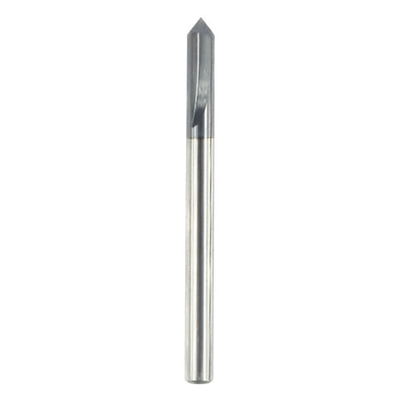 

2 Flutes Spiral HRC45 Carbide Milling Cutter Chamfer Drill End Durable 90 Degree