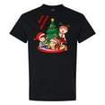 thumbnail image 3 of Gildan Funny Merry Christmas T-Shirt for Adult Men, 5.3oz Crewneck Christmas Shirt for Festive Season, Short Sleeve Graphic Print T-Shirt Black, M, 3 of 5