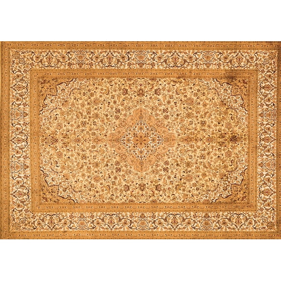 Ahgly Company Indoor Rectangle Persian Orange Traditional Area Rugs, 5' x 7'