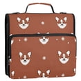 thumbnail image 5 of FORMRS Zipper Binder with Shoulder Strap 2-inch Ring 500 Sheet Capacity File Bag, Brown Dog Pattern, 5 of 5