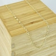 thumbnail image 3 of 14K Yellow Gold 2.5mm Textured Cable Pendant Chain, FREE Microfiber Cloth, Rolo Link Necklace, Giorgio Bergamo 18, 3 of 6