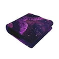 thumbnail image 3 of Throw Blanket for Couch Sofa and Bed, Purple Starry Sky Antelope Soft Plush Throw Blanket, Fuzzy Cuteness Comfy Warm Washable Flannel Blanket Throws for All Season, 3 of 8