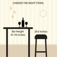 thumbnail image 4 of Lavish Home Set of 2 Counter-Height Bar Stools with Hairpin Legs (Brown), 4 of 8