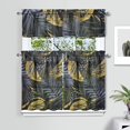 thumbnail image 2 of Kitchen Curtains Set of 3, 27.5x36 Inch Polyester, Featuring Hawaiian Botanical Leaf and Bloom Patterns, Adds Colorful Tropical Charm to Kitchen or Laundry, 2 of 6