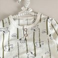 thumbnail image 4 of NOLDARES Toddler Boys Planet Pajamas Dinosaur Cotton Kids Truck 2 Piece Train Kids Pjs Fall Winter Sleepwear Clothes Set 6-24 Months 2t 3t 4t 5t 6t 7t 8t 9t Children,Dark Green,6-12 M, 4 of 5