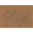 thumbnail image 3 of Józef Simmler 14x11 Black Modern Framed Museum Art Print Titled - Sketch of the Composition ‘Martyrdom of St. Stanislaus’ (1860), 3 of 5