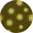 thumbnail image 1 of Ahgly Company Indoor Round Patterned Bakers Brown Area Rugs, 3' Round, 1 of 6