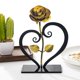thumbnail image 1 of Flor Moderna con Soporte en forma de corazón Soledad Adorno de Decoración Amarillo, 1 of 8