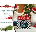 thumbnail image 2 of BOOHIT Christmas Gift Baskets Family Empty Women Hamper Cute Storage Bin Holiday Decor (Dinosaur Santa Claus), 2 of 7